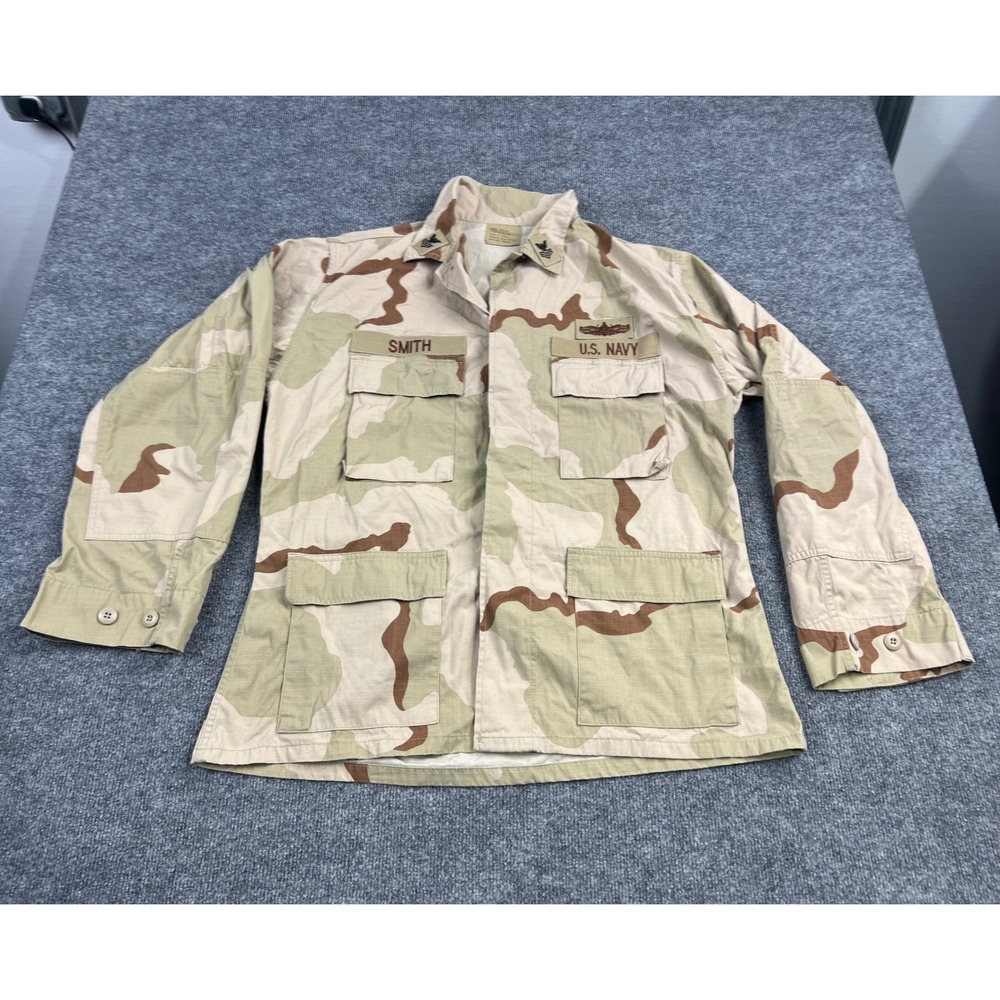 US Navy Desert Camouflage Combat Coat Large Regular 3 Color DCU Ripstop Jacket